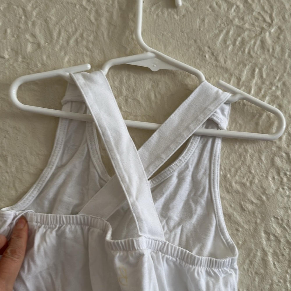 Boden White Cross Back Tank Top 7-8Y Children’s Kids Girls - Picture 4 of 7